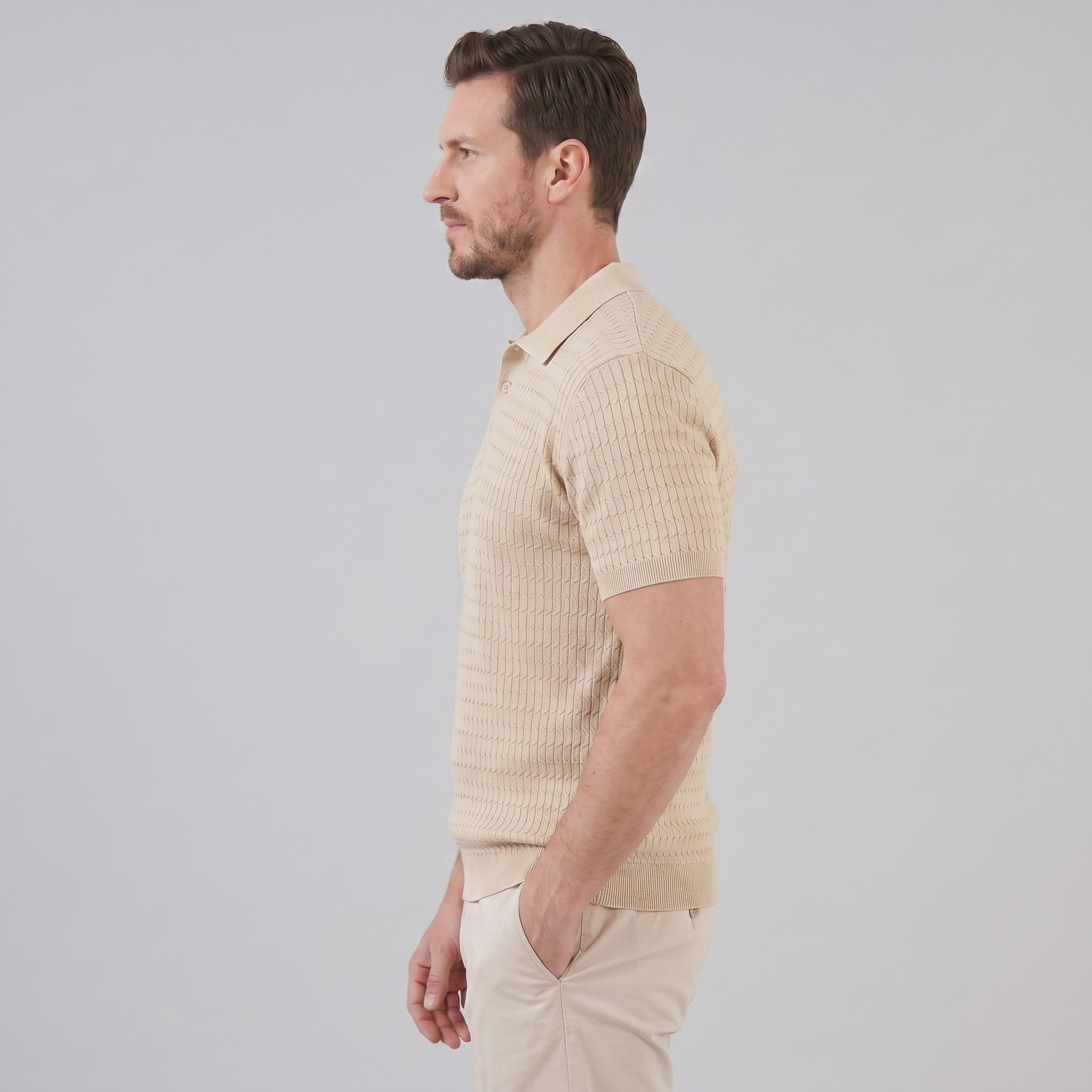 Polo Hombre Slim Fit | Cuello clásico y cierre de tres botones