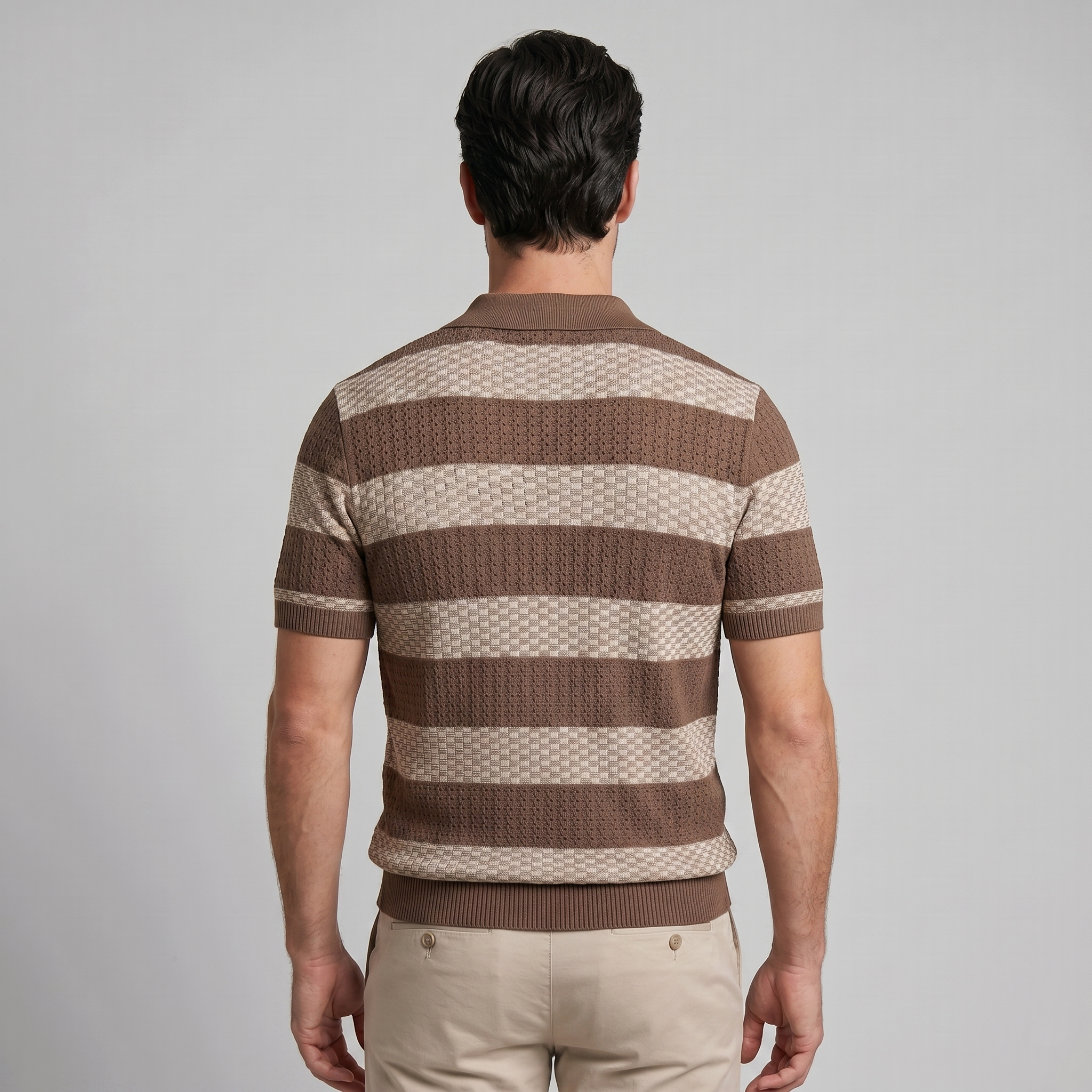 Polo Hombre de Manga Larga | Corte Regular con Cuello Abierto