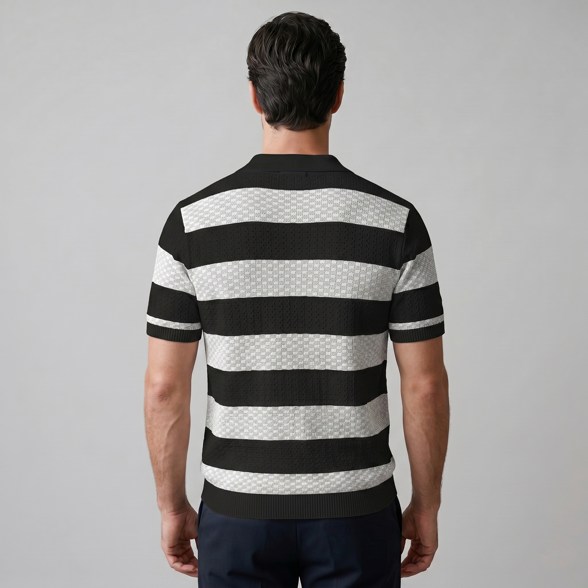Polo Hombre de Manga Larga | Corte Regular con Cuello Abierto