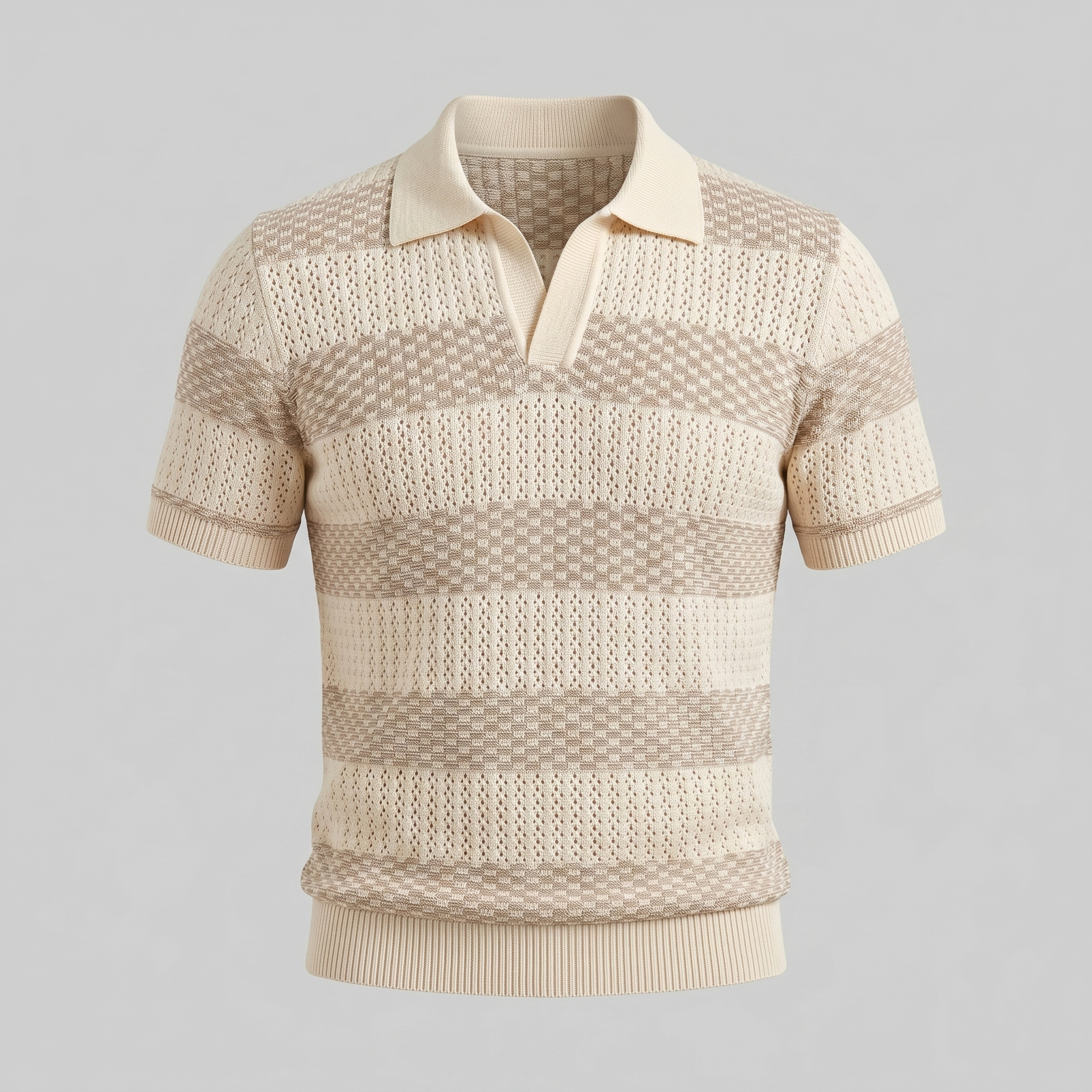 Polo Hombre de Manga Larga | Corte Regular con Cuello Abierto