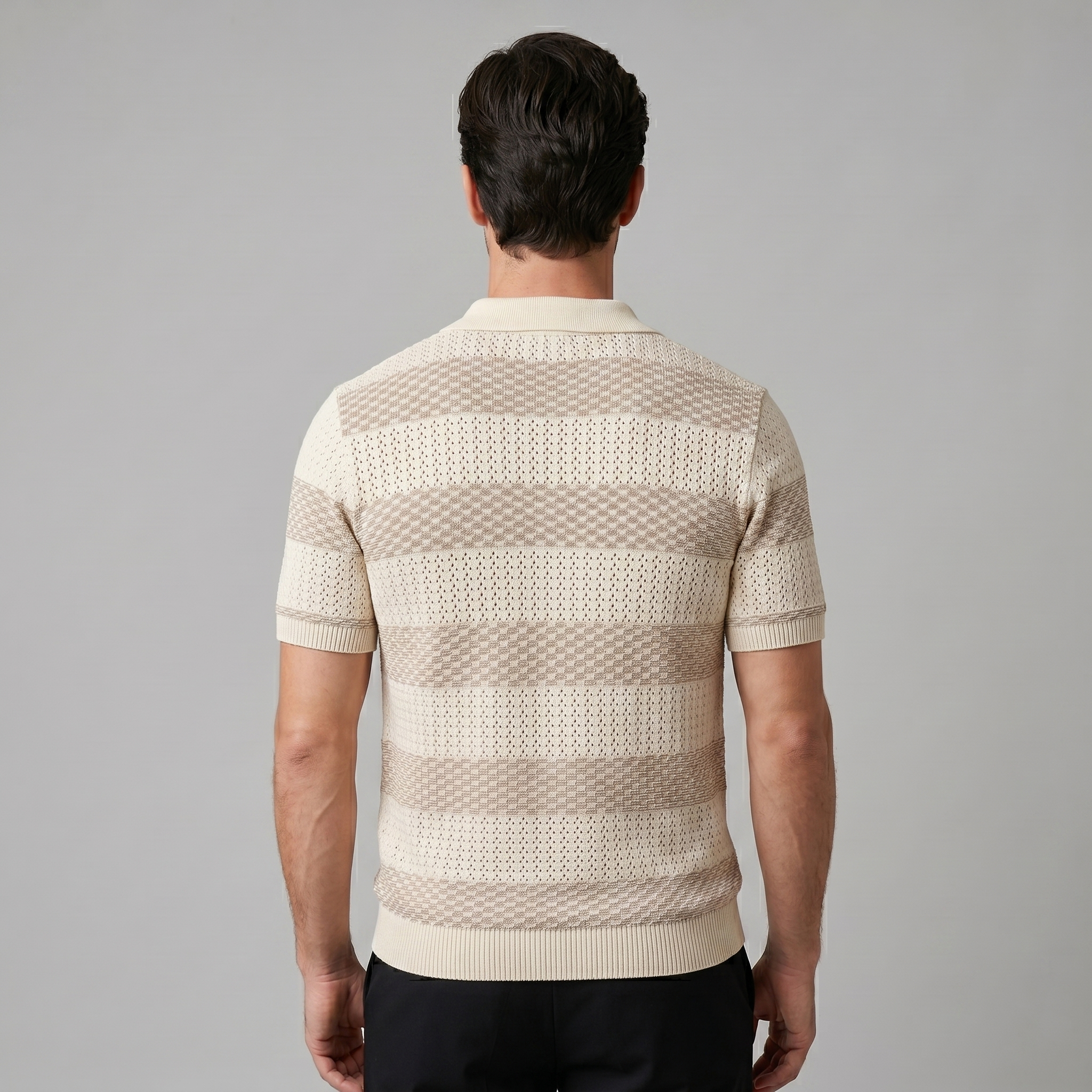 Polo Hombre de Manga Larga | Corte Regular con Cuello Abierto