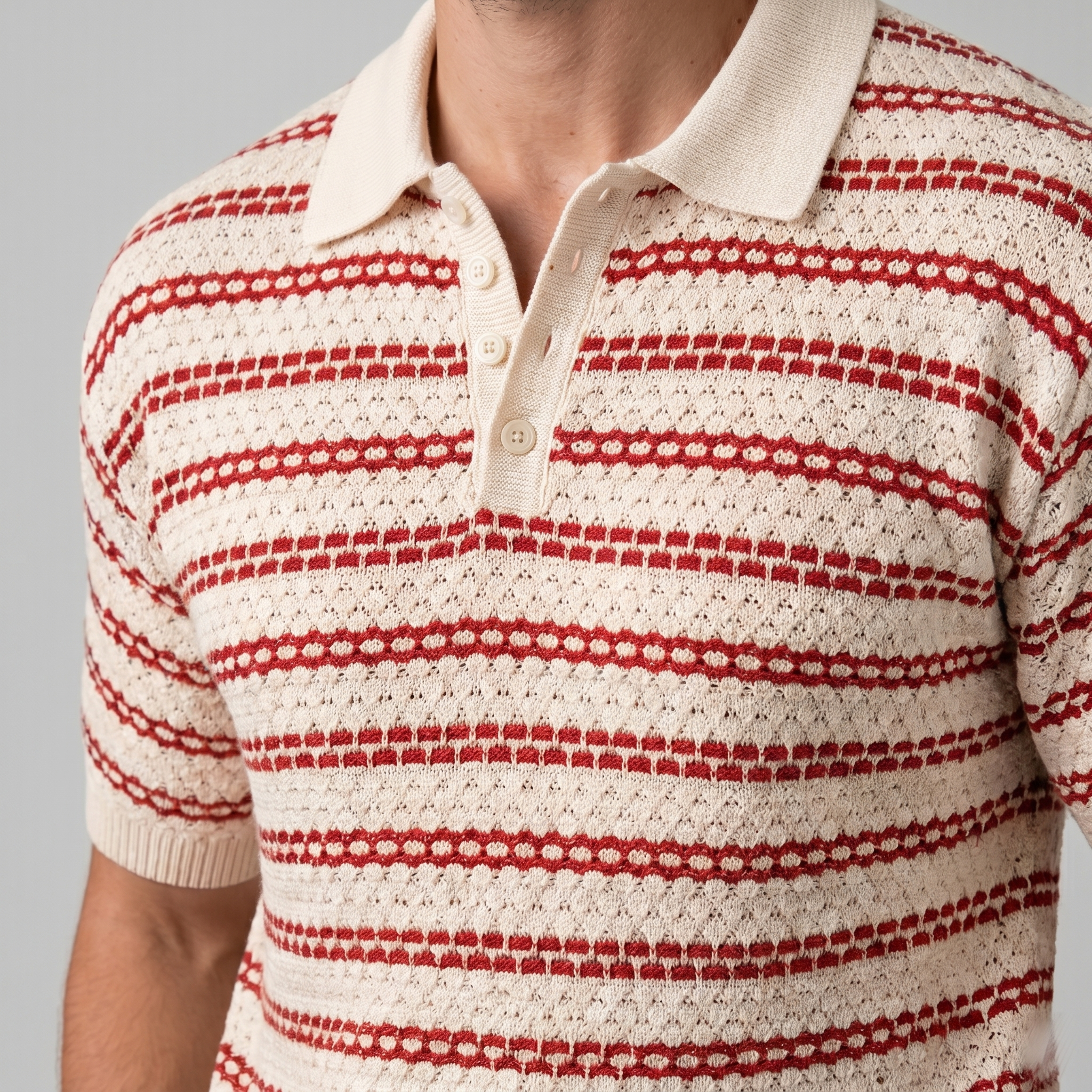 Polo Hombre | Corte Entallado con Patrón de Rayas Clásico