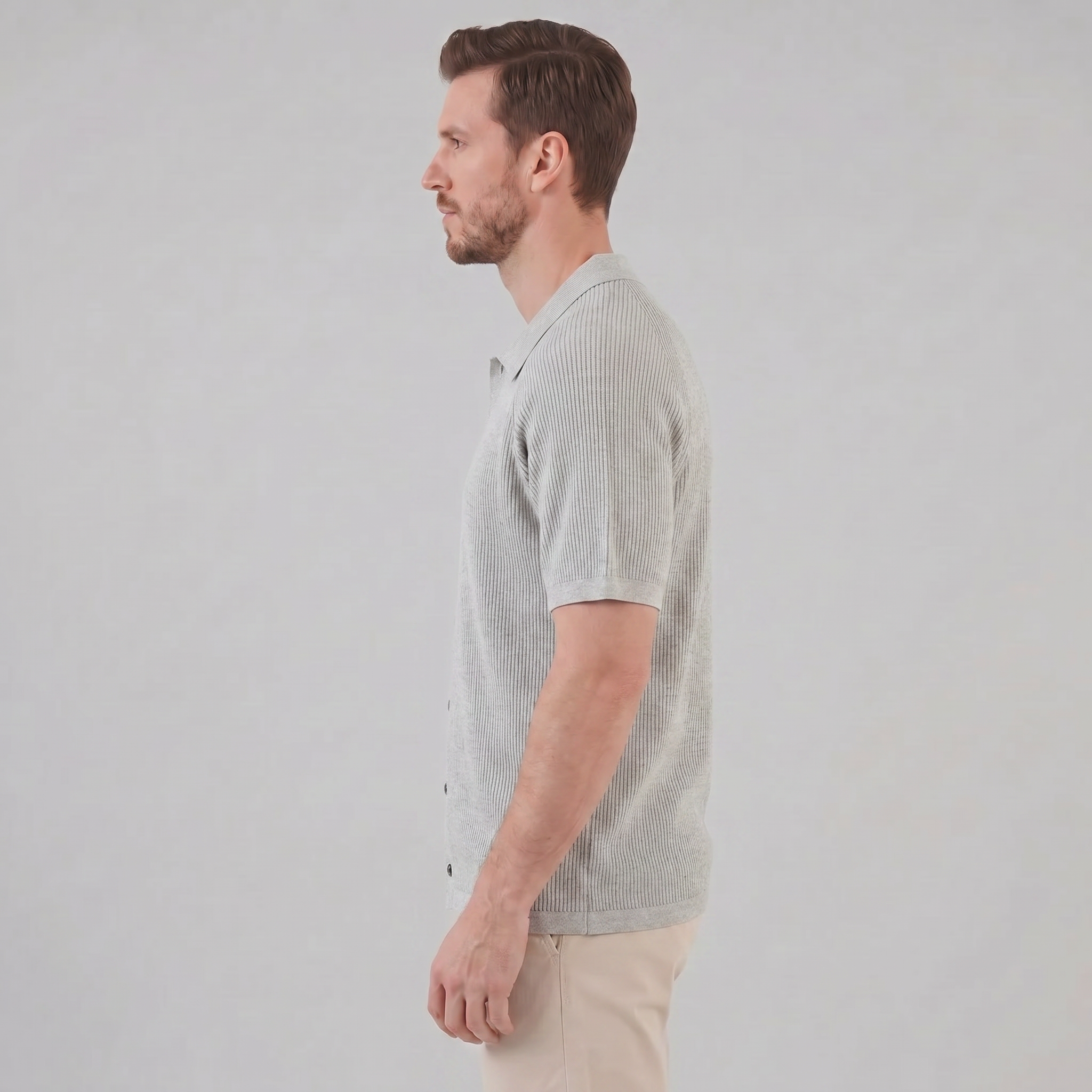 Polo Hombre | Cuello clásico con cierre de botones y manga larga