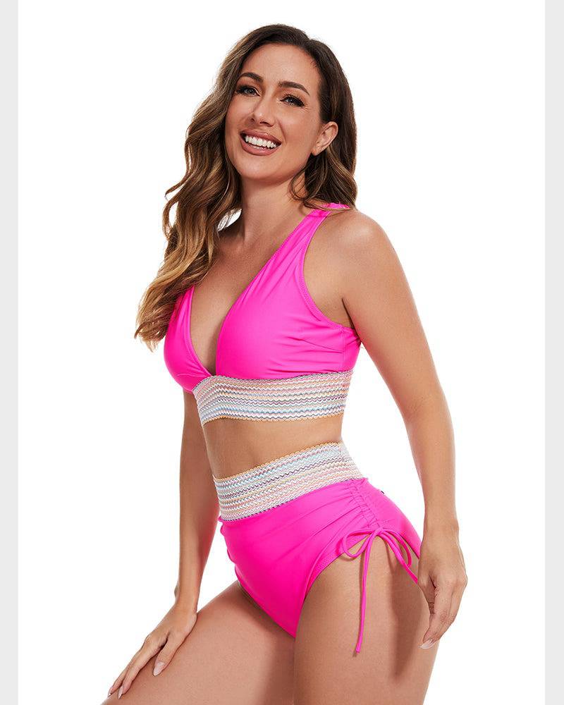Bikini mujer | banda ancha inferior con ajuste lateral mediante cordones