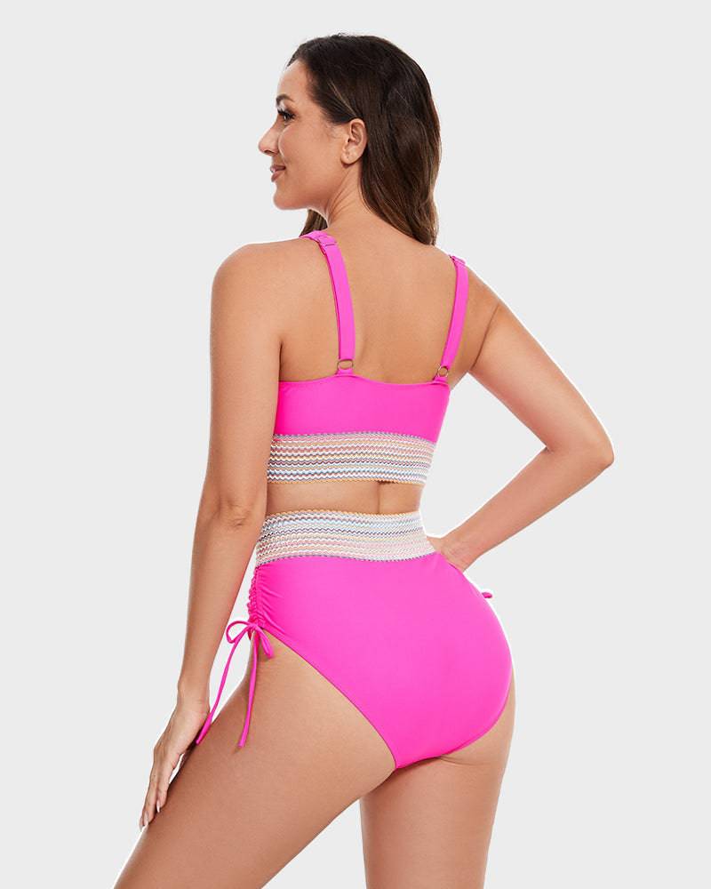 Bikini mujer | banda ancha inferior con ajuste lateral mediante cordones