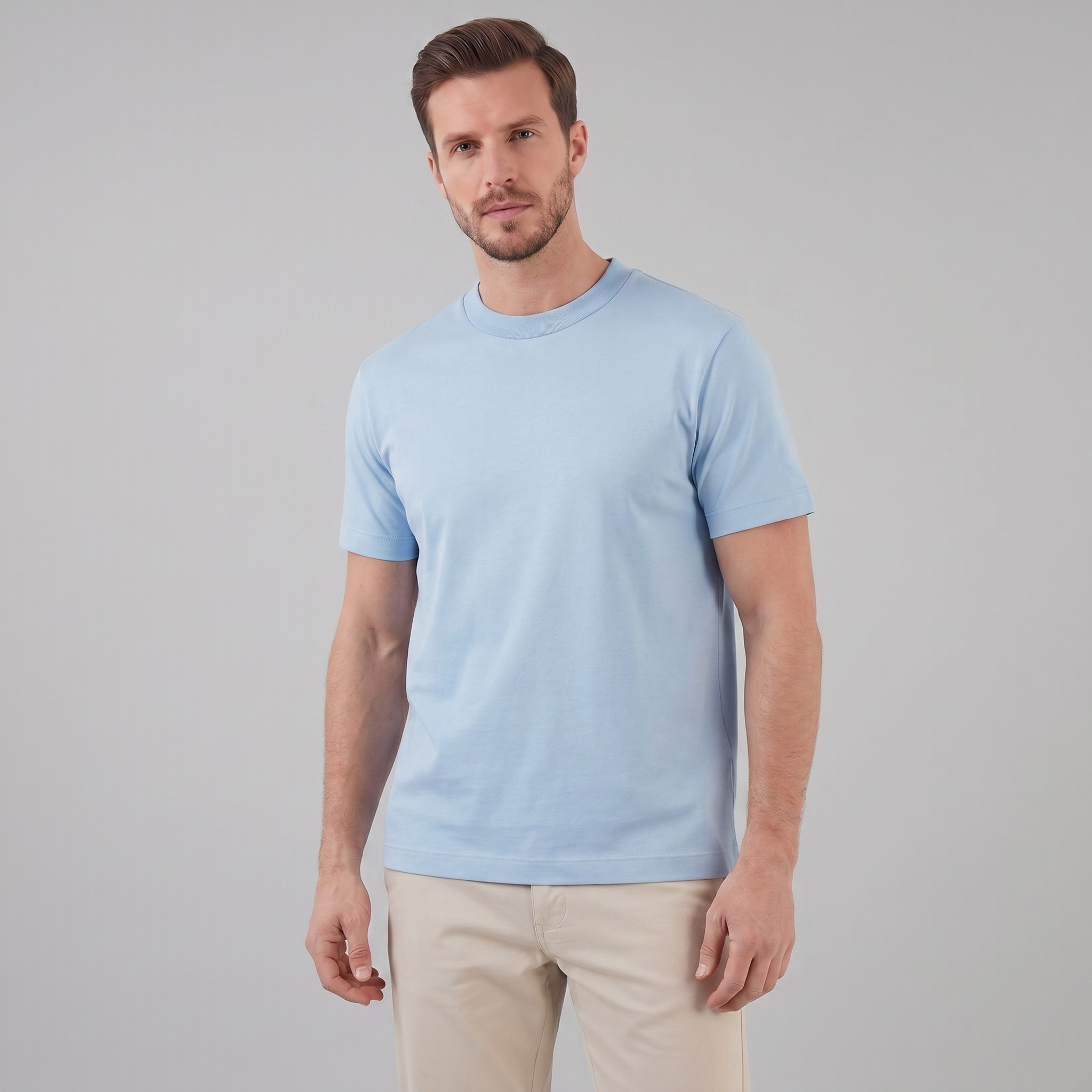 Camiseta Hombre Cuello Redondo | Corte Regular y Manga Corta