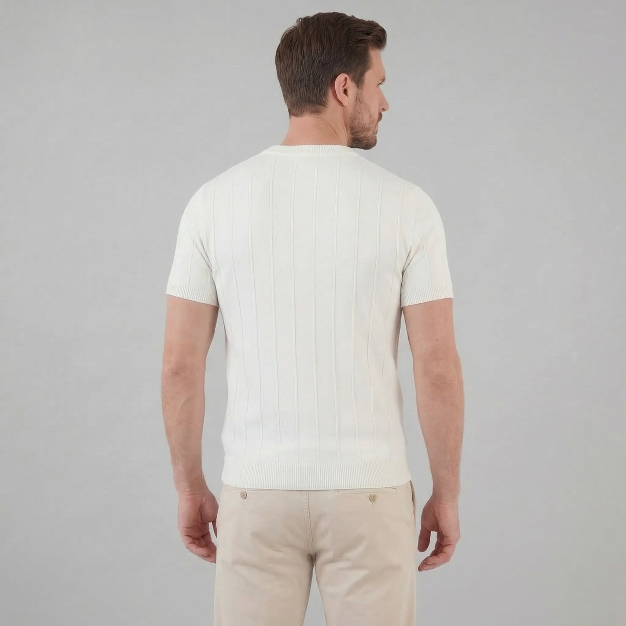 Camiseta Hombre | Tejido Acanalado de Manga Larga