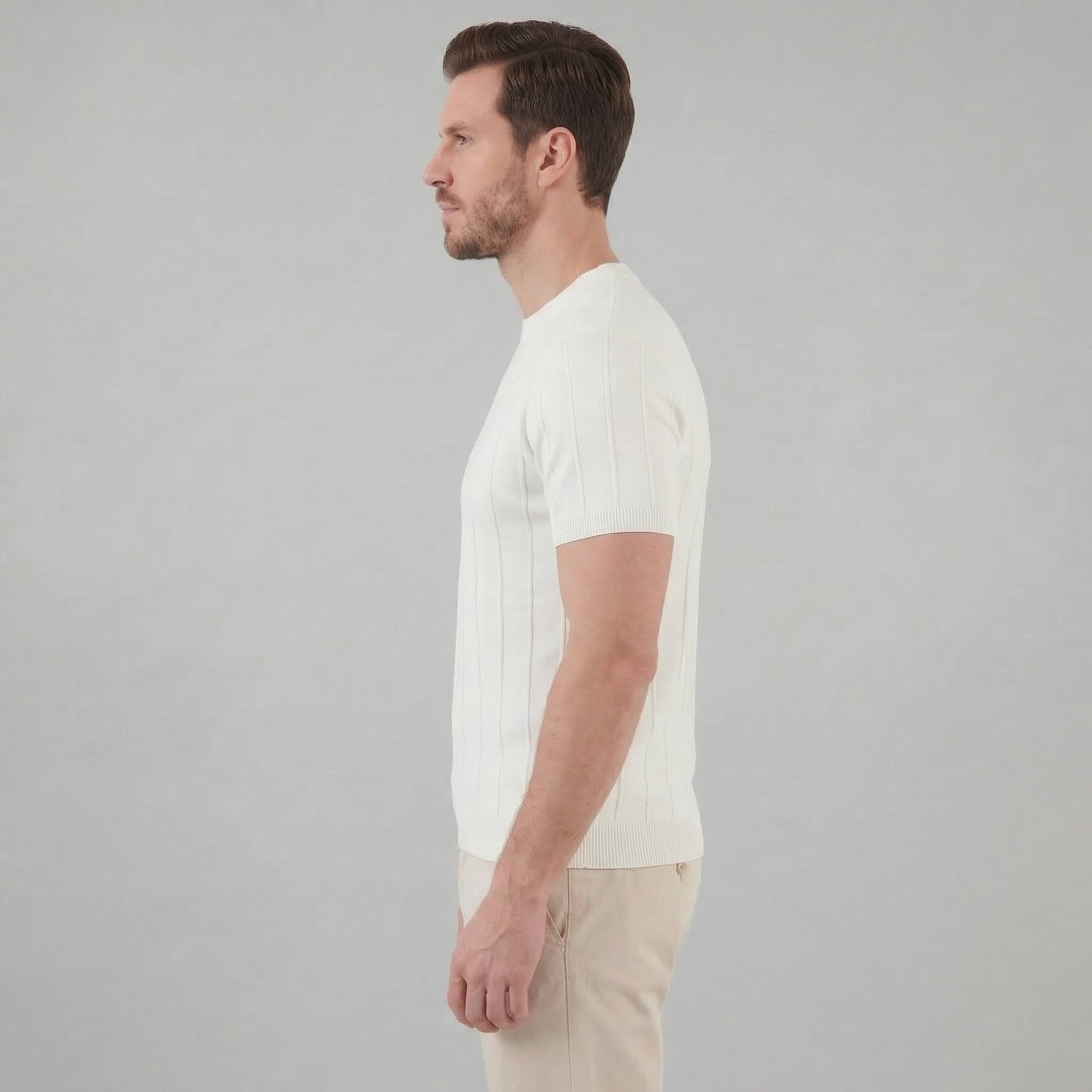 Camiseta Hombre | Tejido Acanalado de Manga Larga