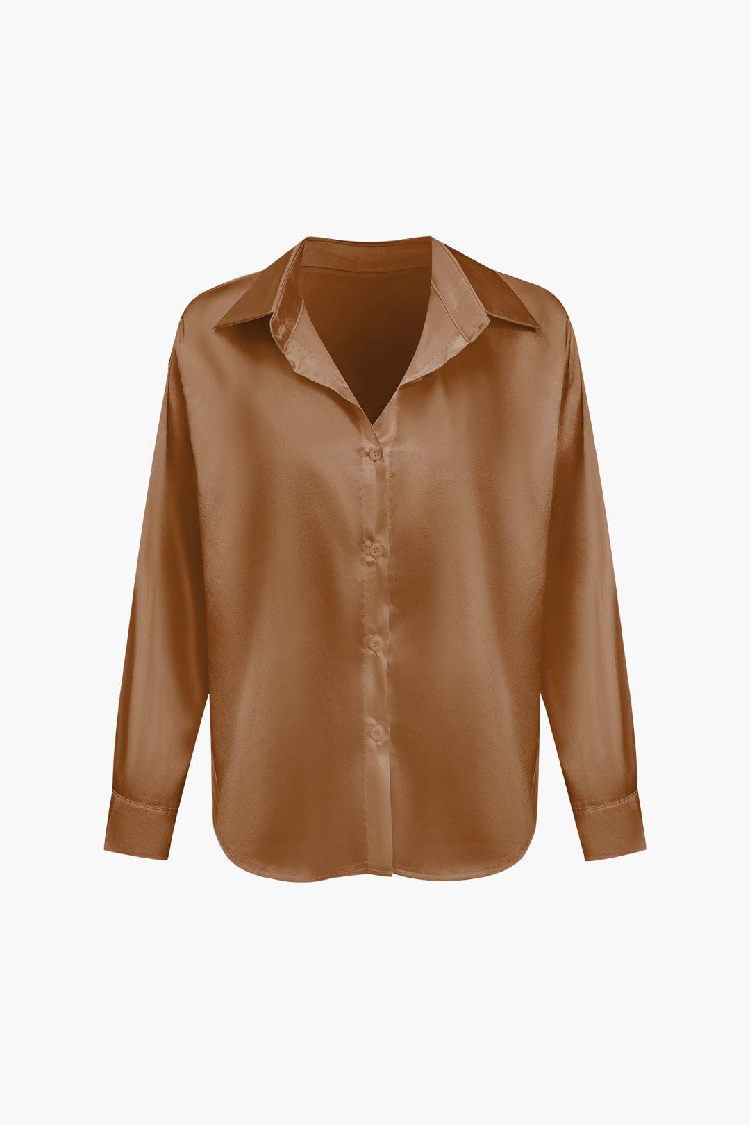 Blusa mujer con cuello y nudo frontal | manga larga y cierre delantero