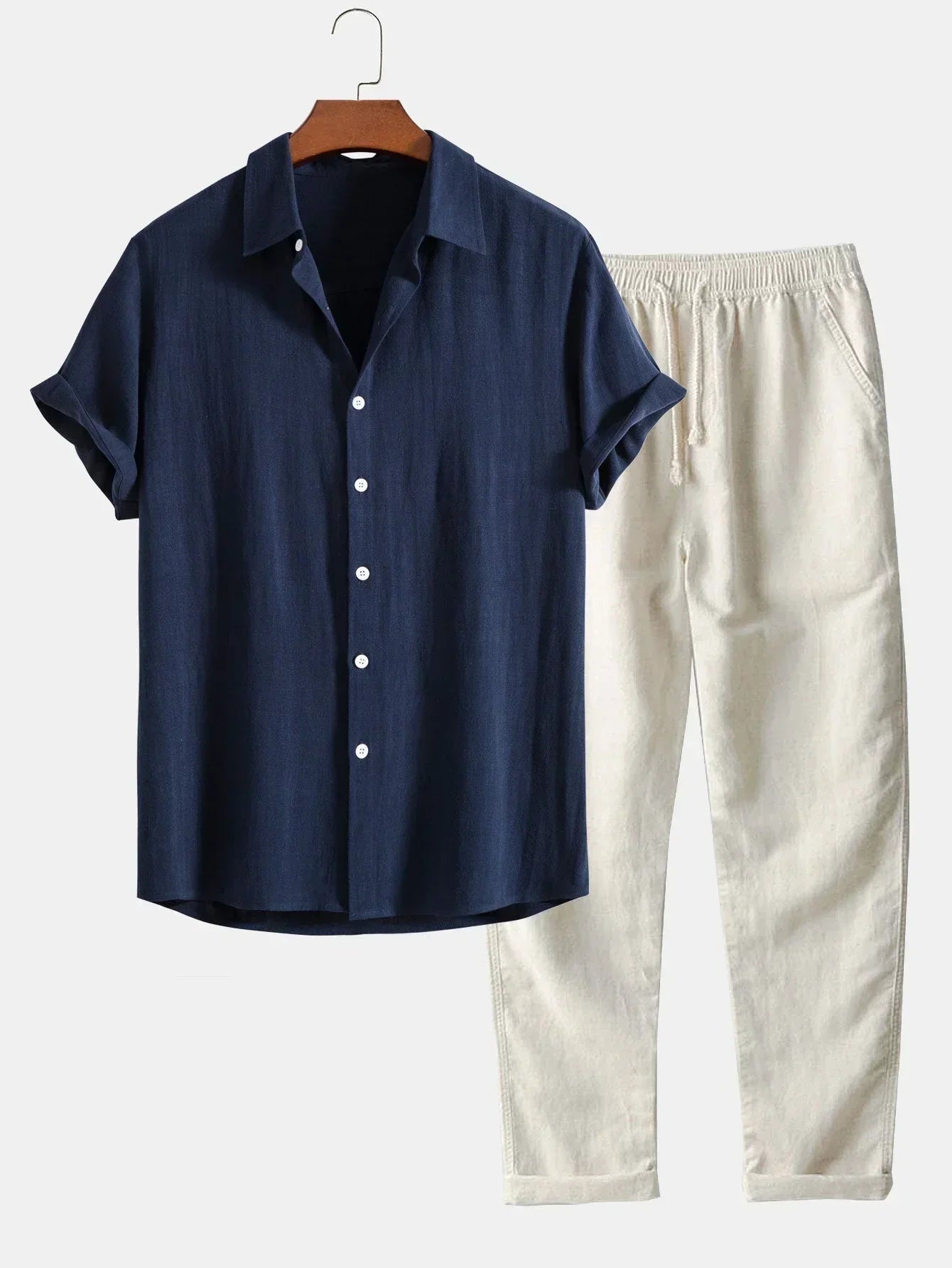 Conjunto hombre | camisa con botones y pantalón largo