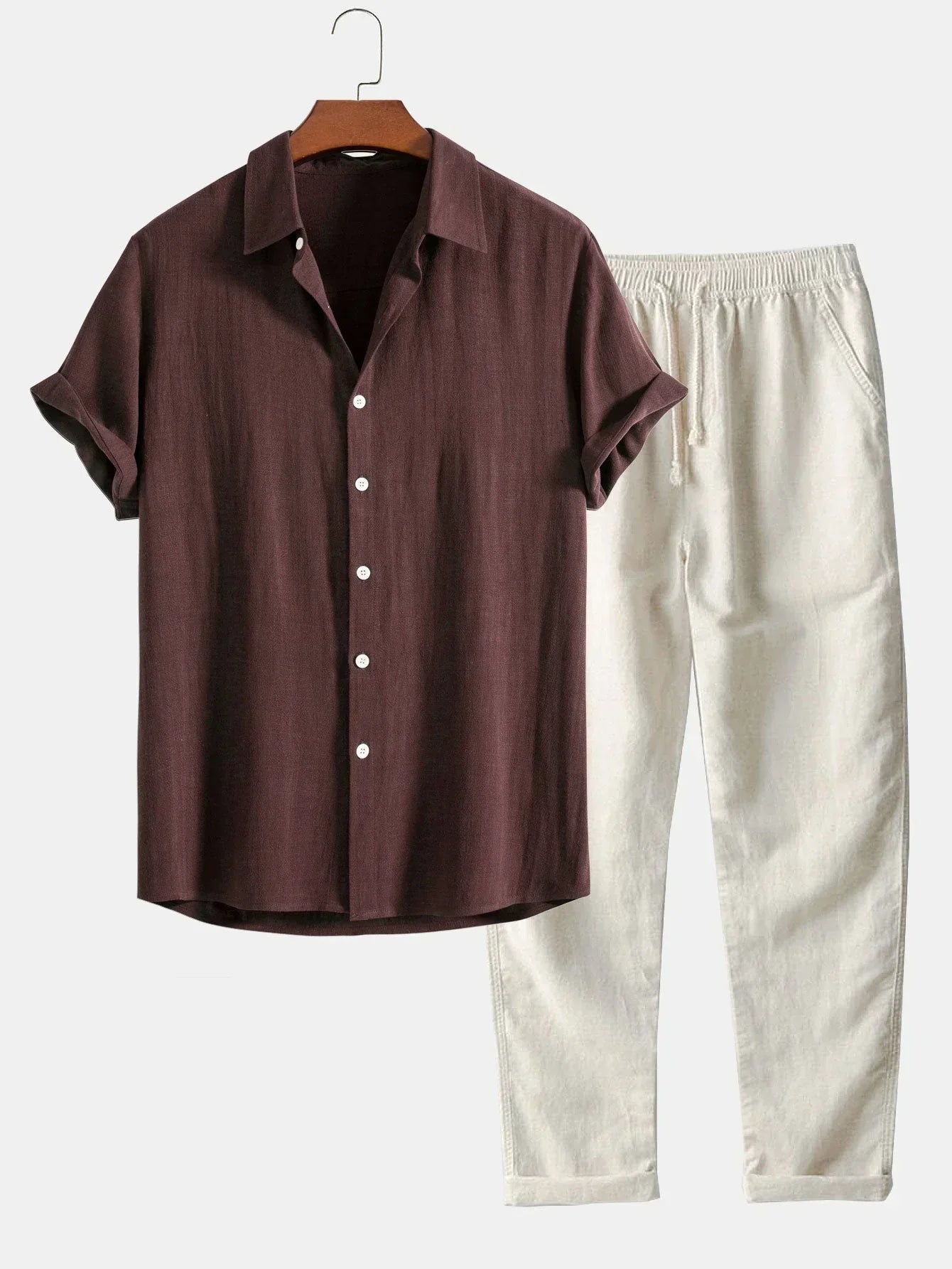 Conjunto hombre | camisa con botones y pantalón largo