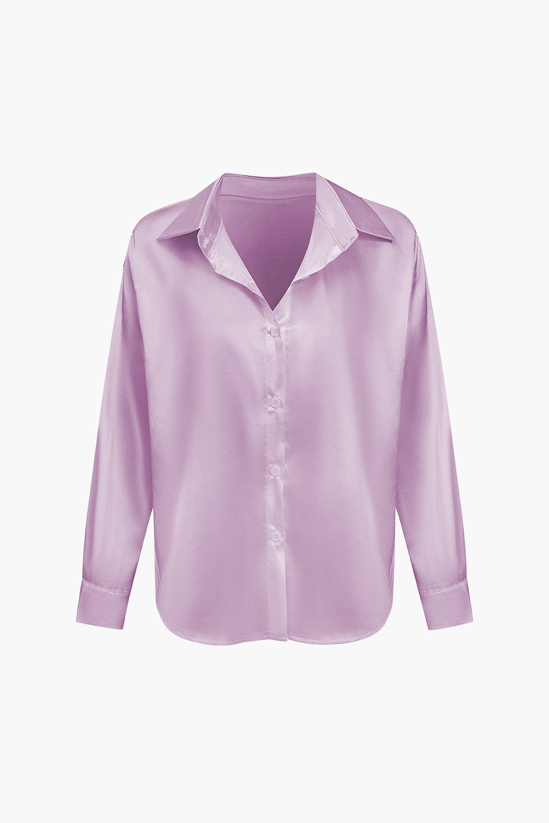 Blusa mujer con cuello y nudo frontal | manga larga y cierre delantero