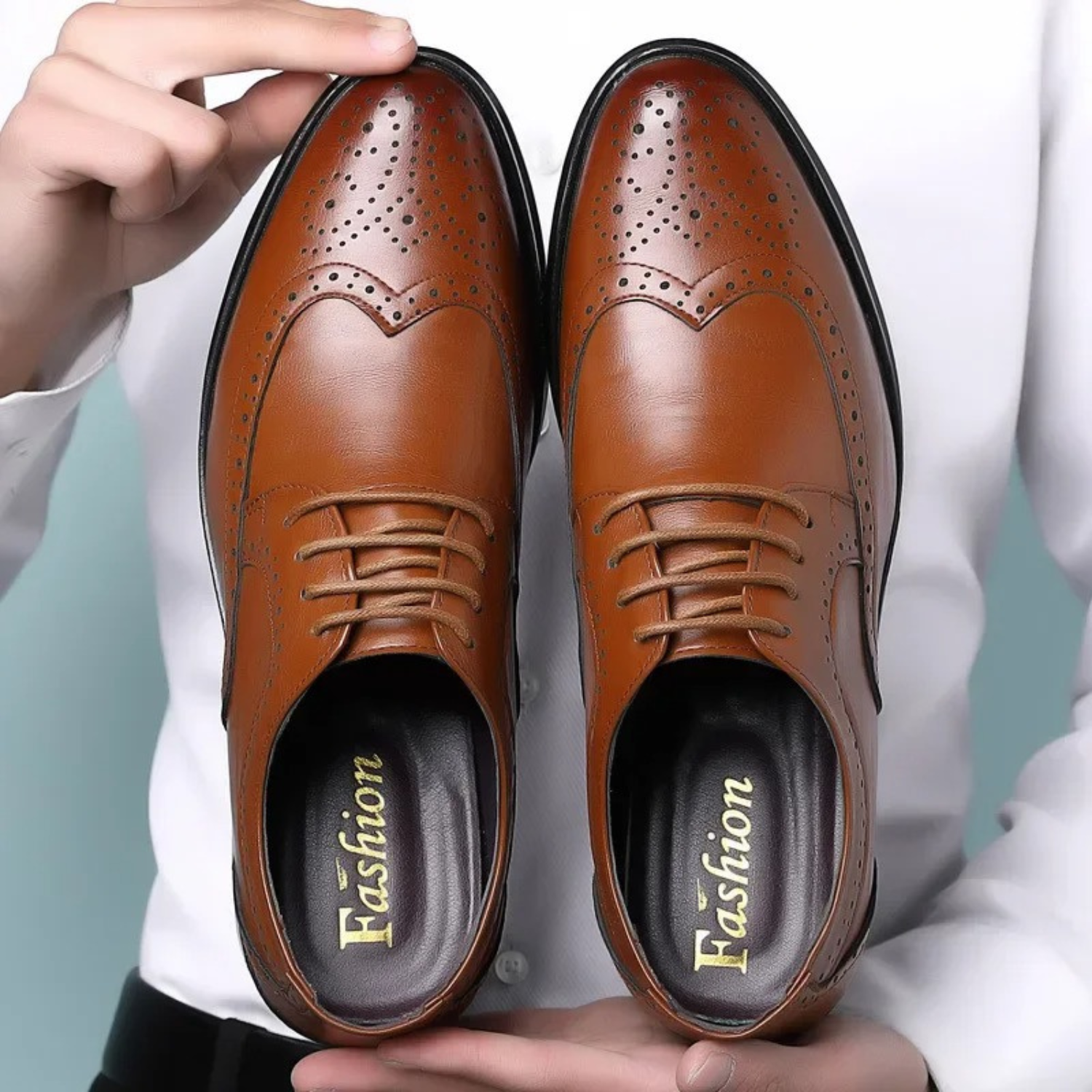Zapatos hombre derby | diseño liso con cordones y puntera estilizada