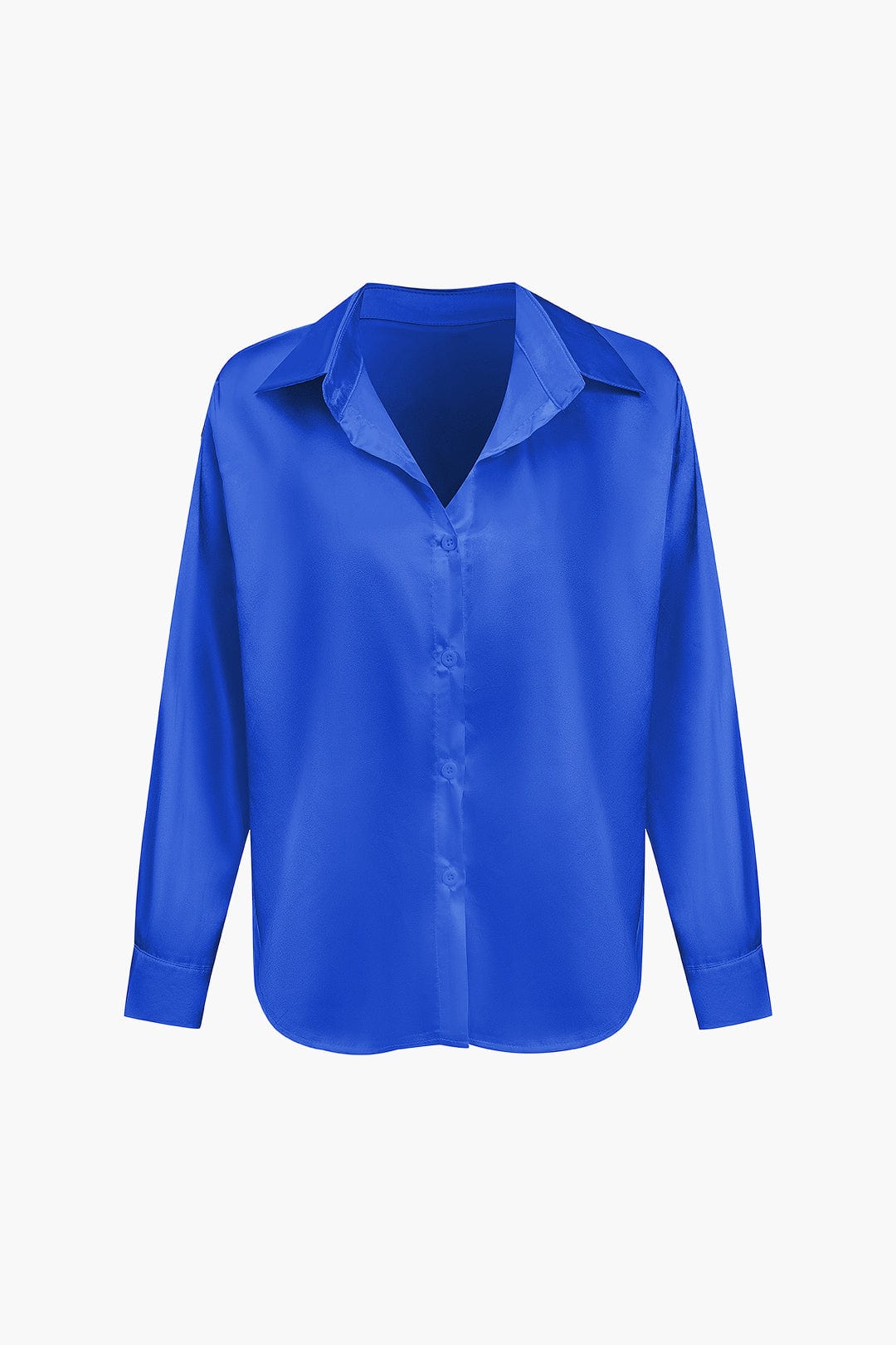 Blusa mujer con cuello y nudo frontal | manga larga y cierre delantero