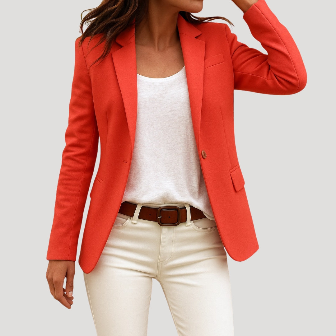 Blazer Mujer | corte ajustado con solapas y cierre frontal