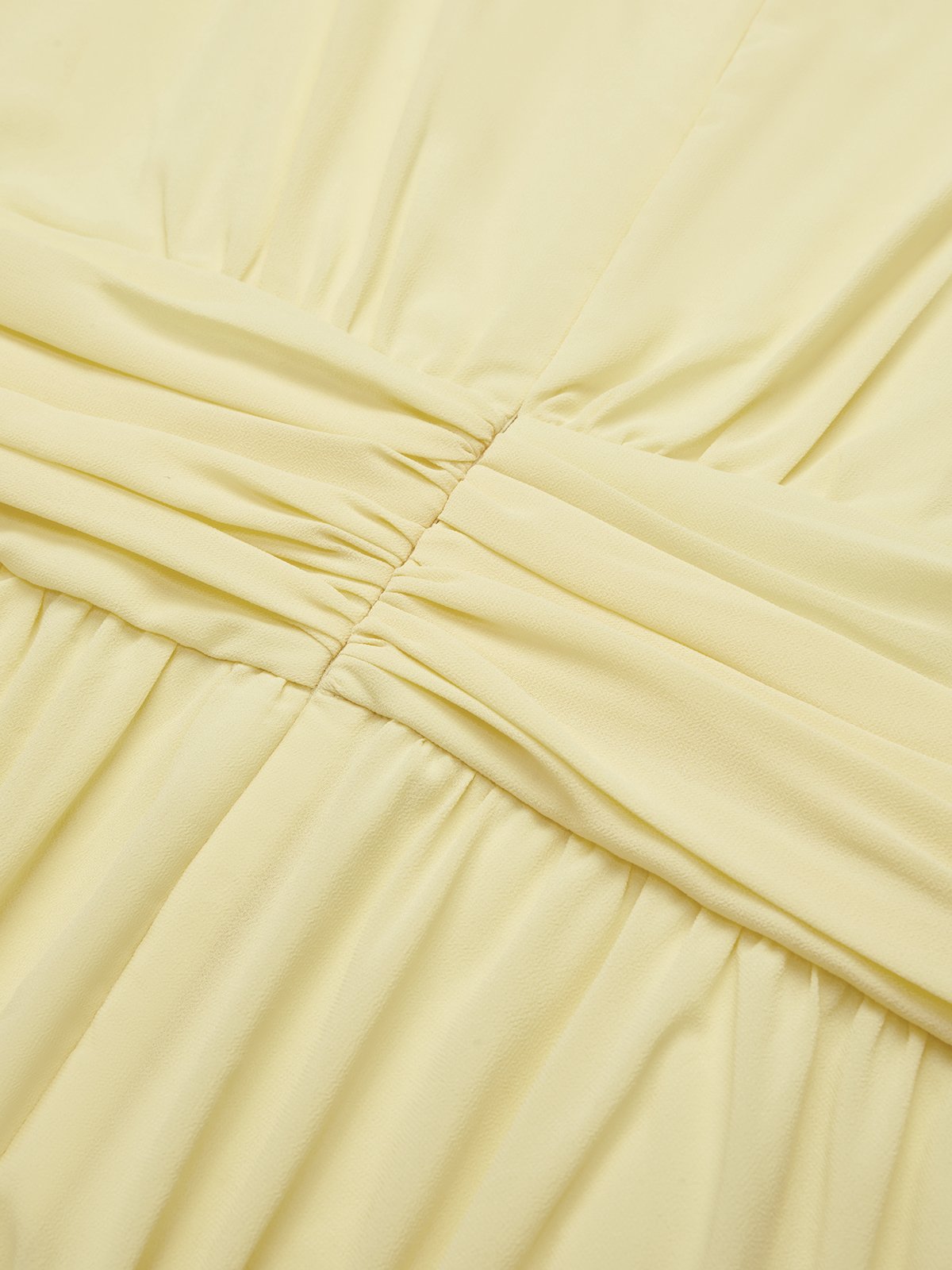 Vestido Mujer Maxi | Silueta A-Line sin mangas cuerpo fruncido