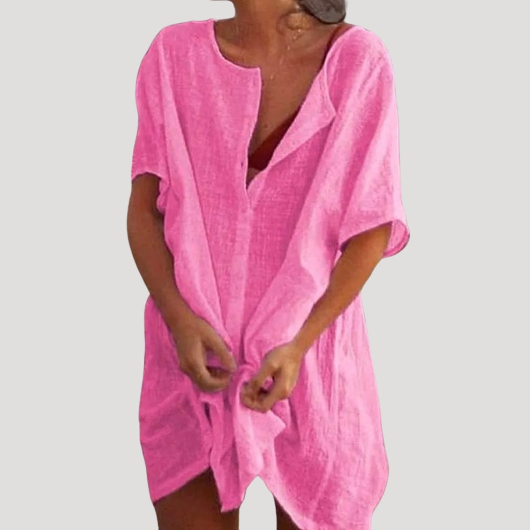 Vestido Mujer | túnica amplia con escote en V