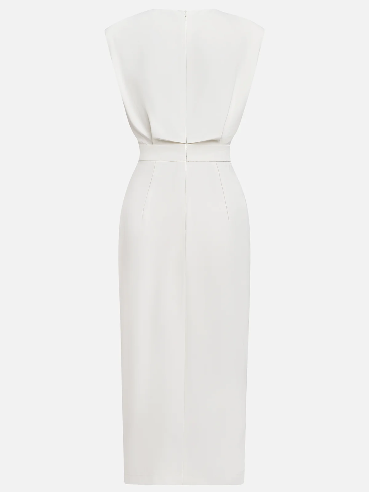 Vestido Mujer Midi | Escote Redondo con Abertura de Botones