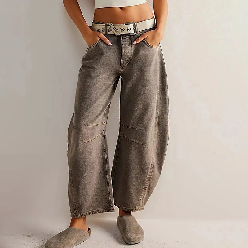 Jeans Mujer | Corte Baggy con Cintura Alta y Pierna Ancha