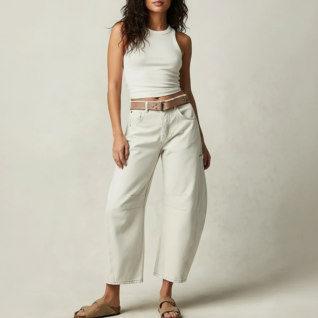 Jeans Mujer | Corte Baggy con Cintura Alta y Pierna Ancha