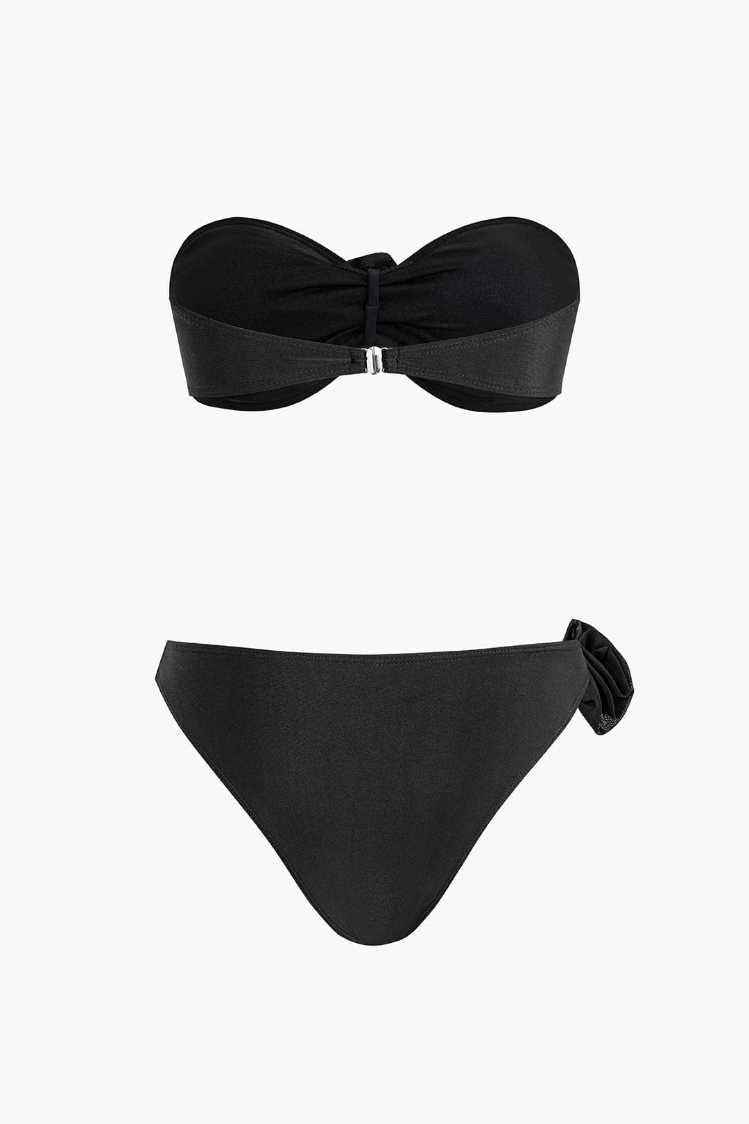 Bikini mujer | bandeau sin tirantes con detalle floral