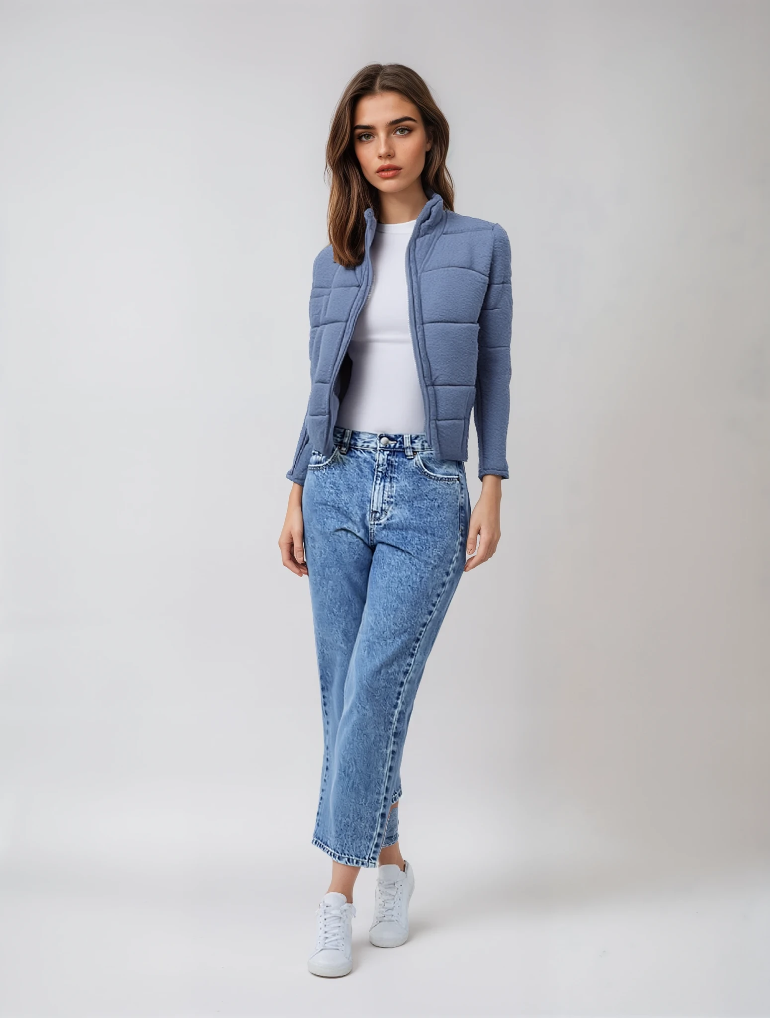Chaqueta mujer | acolchada con cremallera y bolsillos