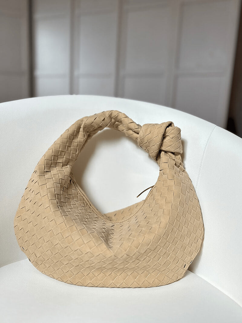 Bolso mujer | diseño trenzado con asa anudada curva