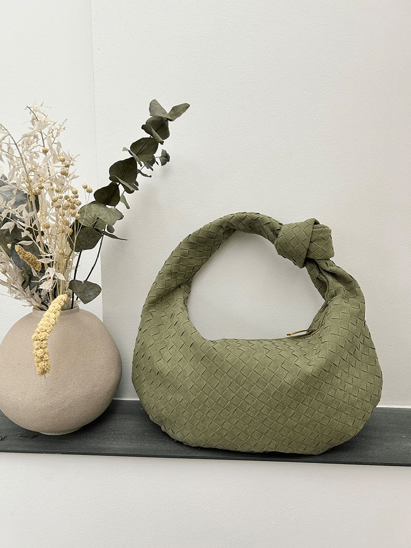 Bolso mujer | diseño trenzado con asa anudada curva