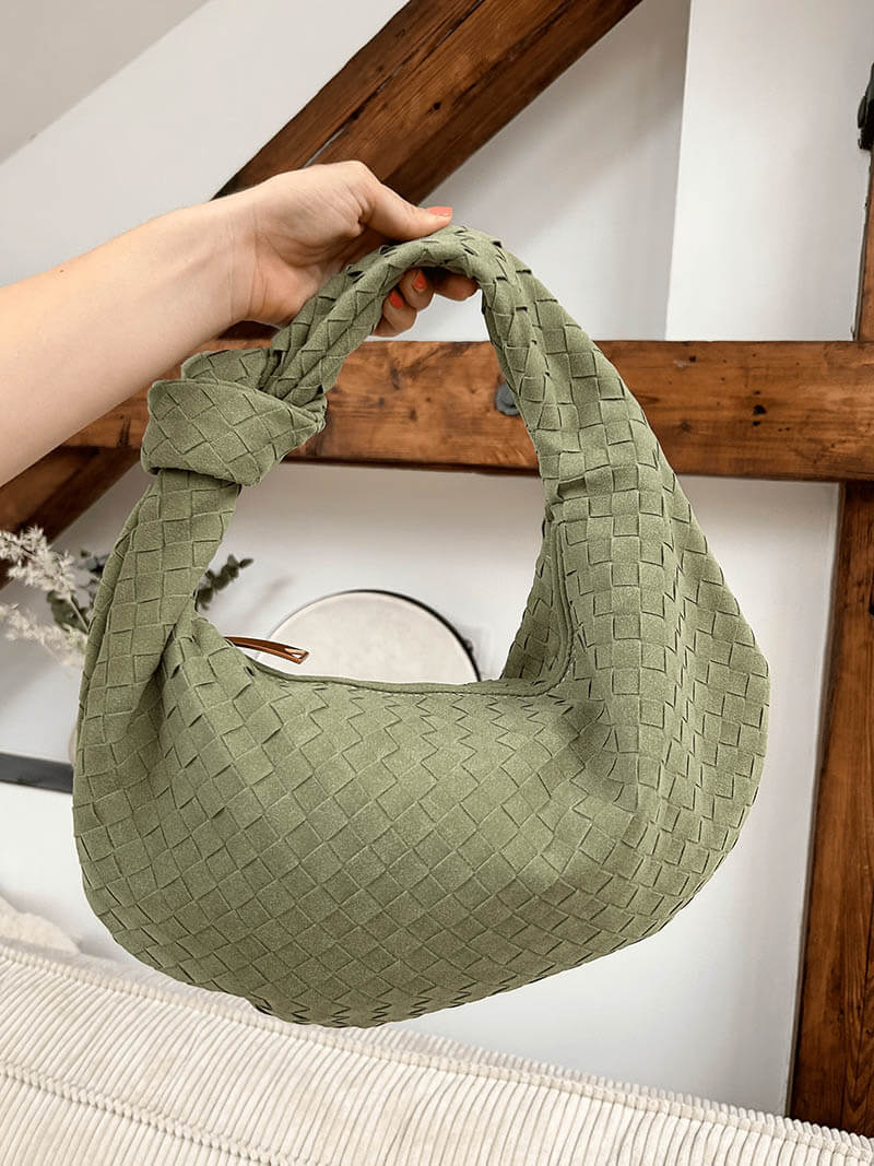 Bolso mujer | diseño trenzado con asa anudada curva