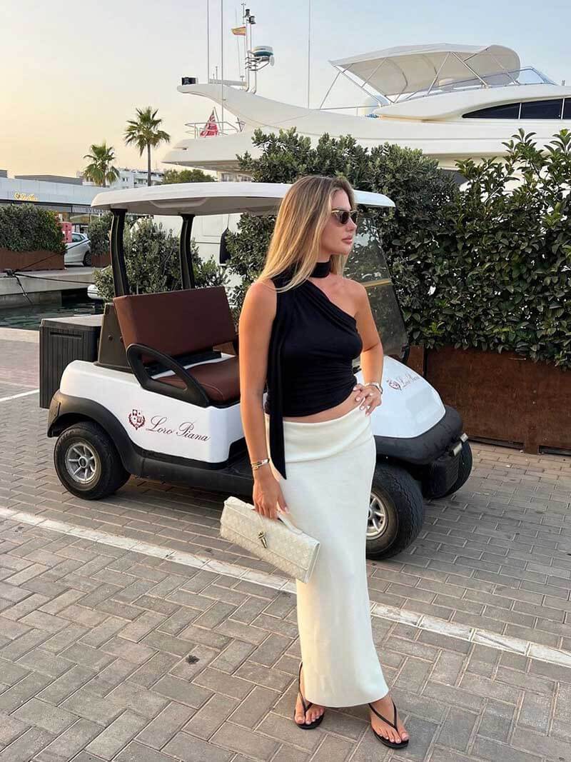 Bolso mujer | diseño trenzado con solapa y cierre frontal