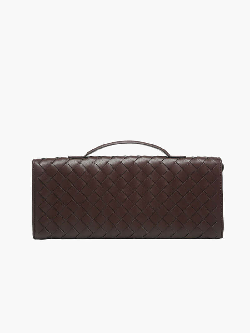 Bolso mujer | diseño trenzado con solapa y cierre frontal
