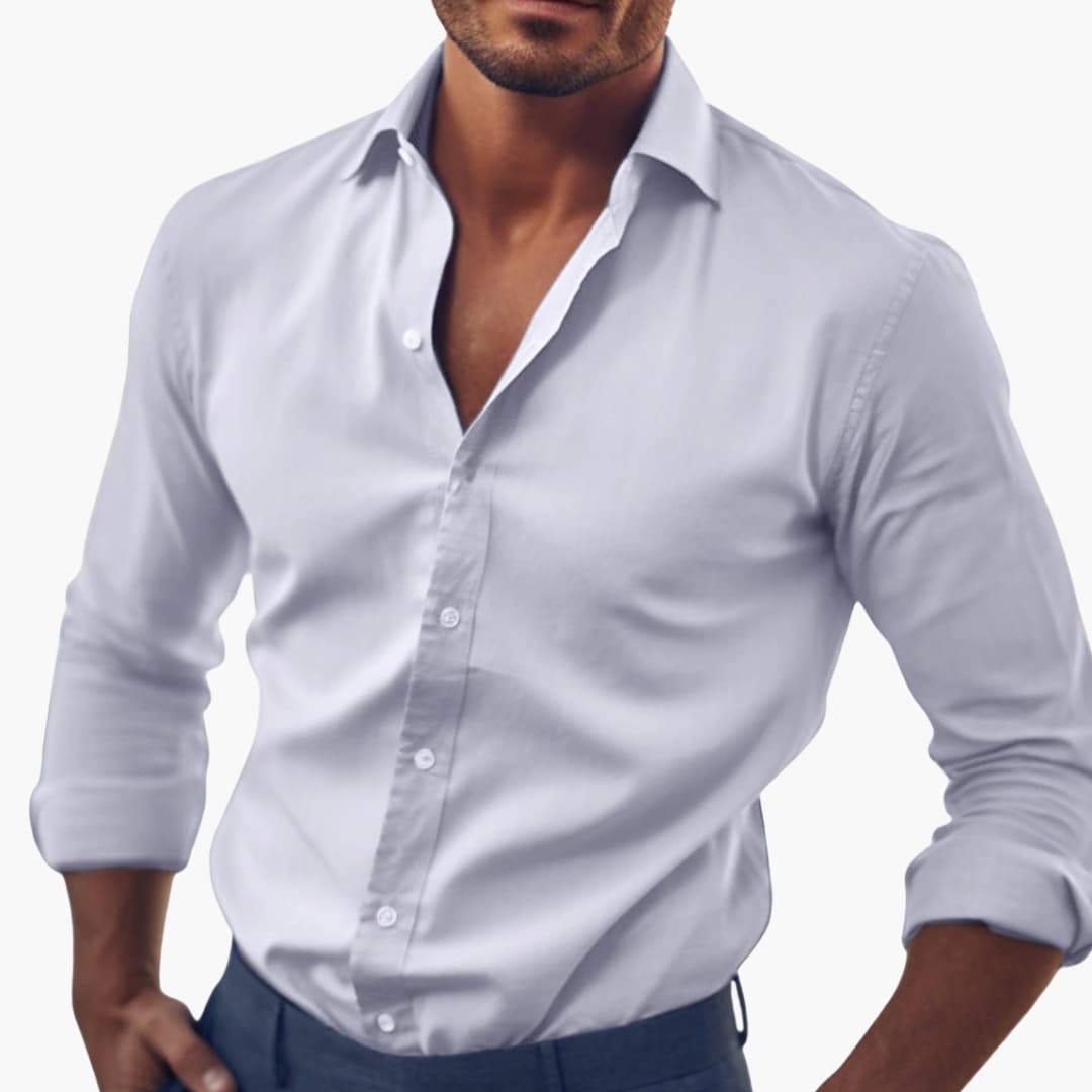 Camisa hombre | diseño entallado con cierre de botones