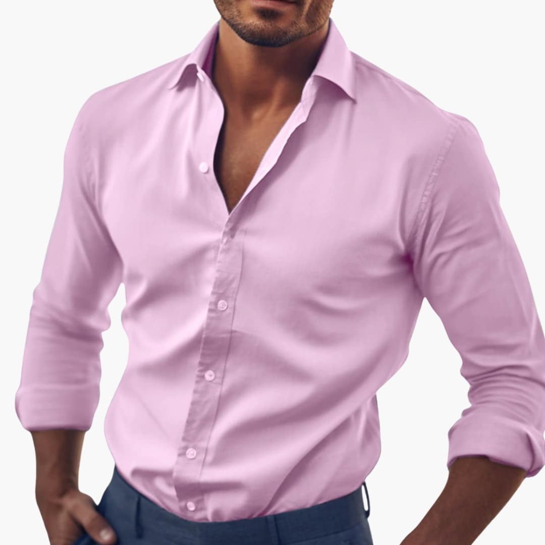 Camisa hombre | diseño entallado con cierre de botones