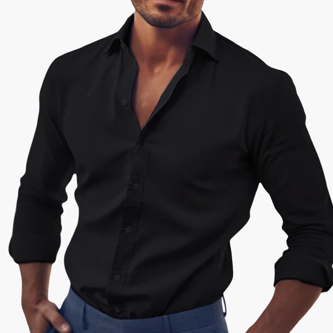 Camisa hombre | diseño entallado con cierre de botones