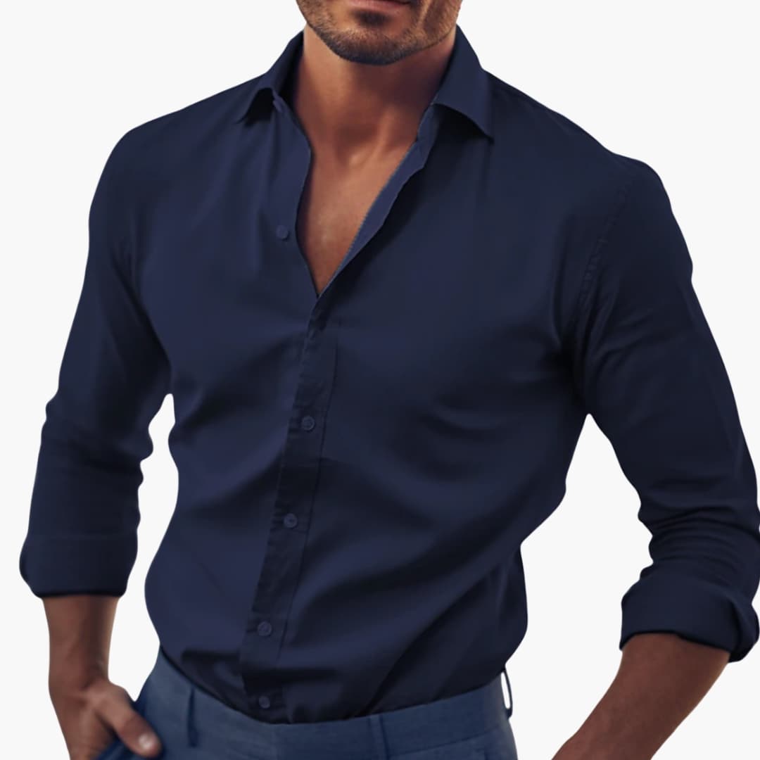 Camisa hombre | diseño entallado con cierre de botones