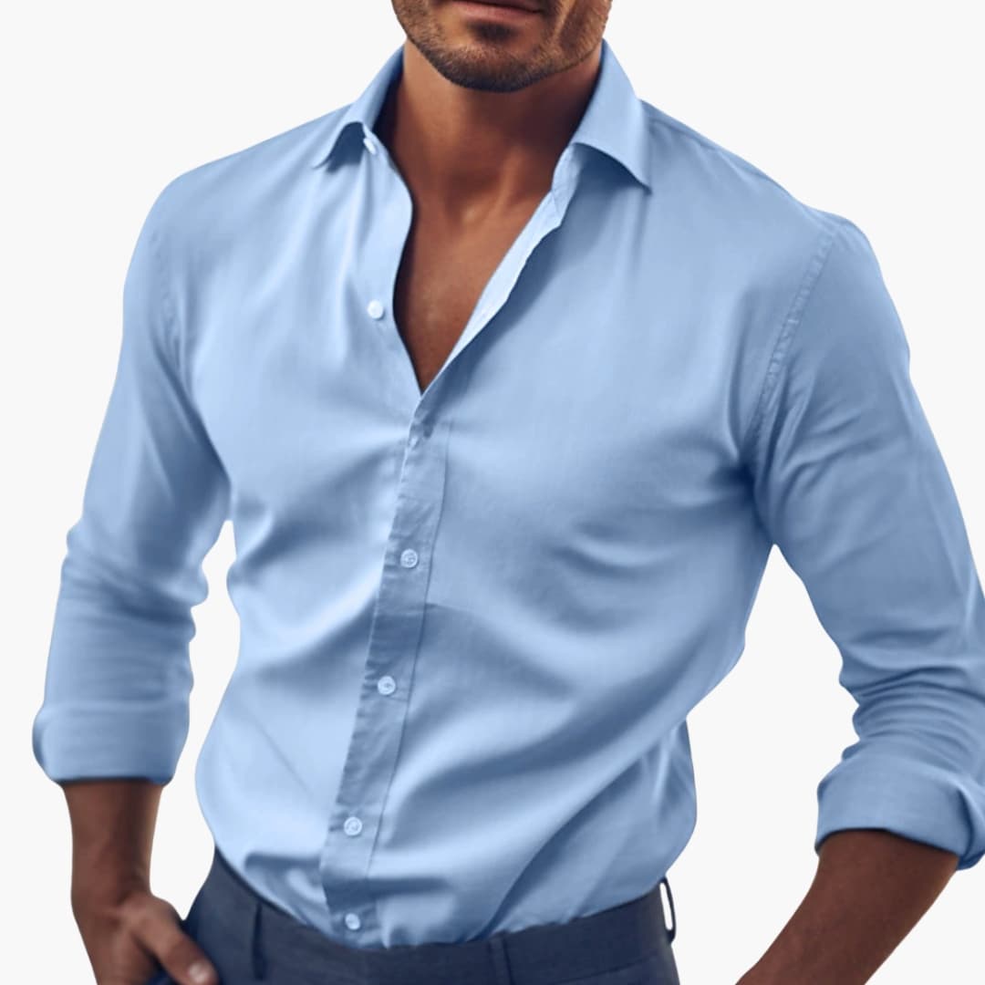 Camisa hombre | diseño entallado con cierre de botones