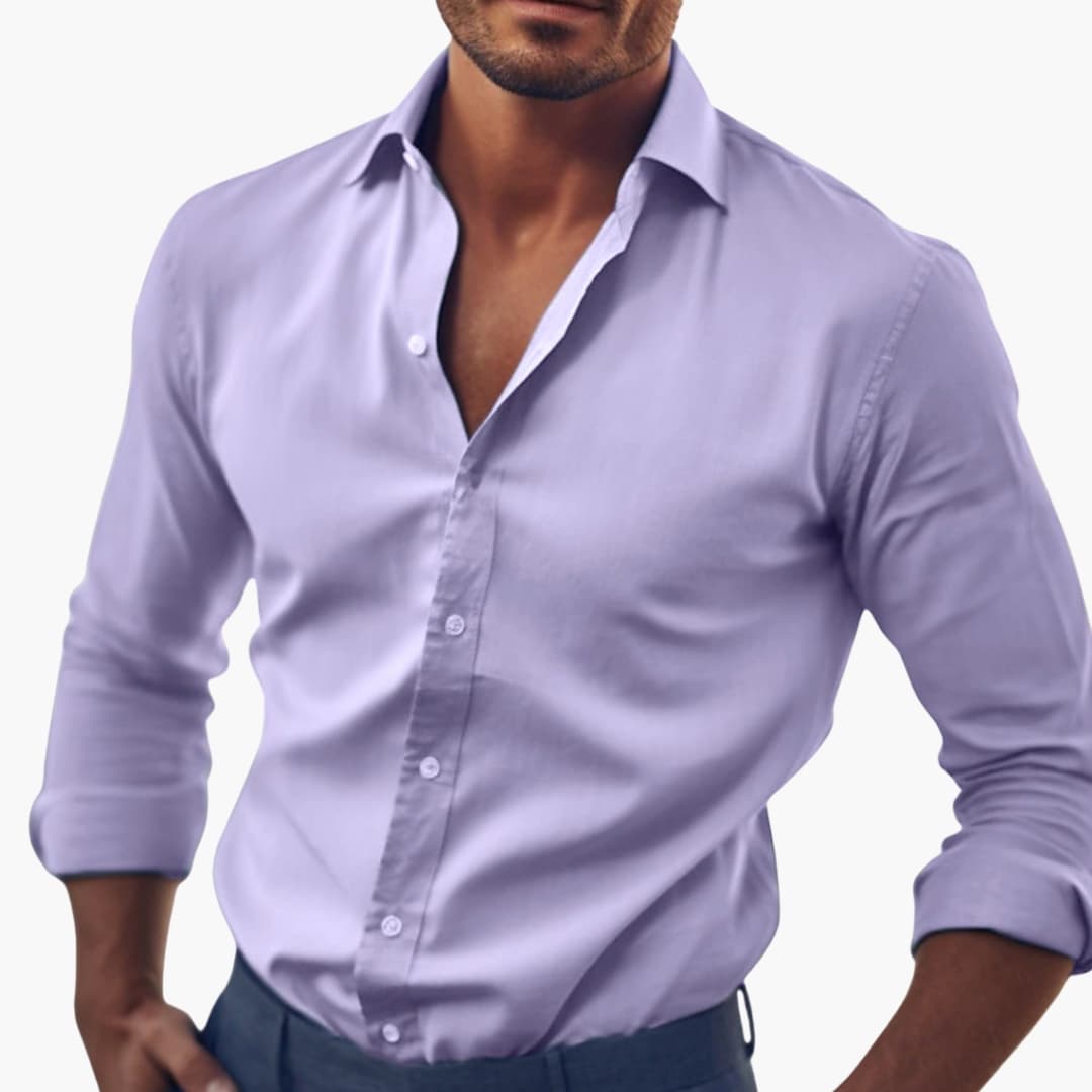Camisa hombre | diseño entallado con cierre de botones