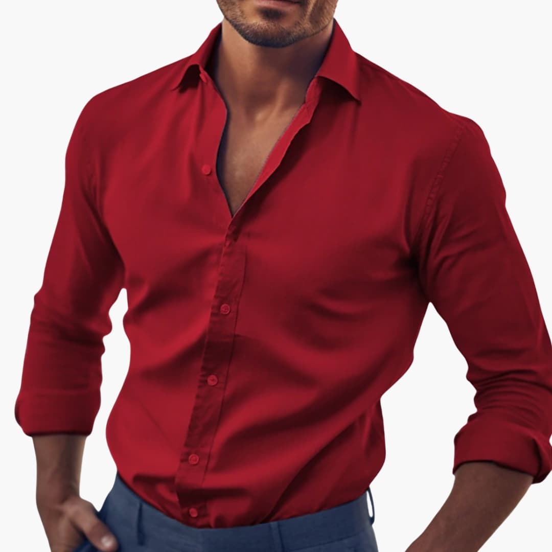 Camisa hombre | diseño entallado con cierre de botones