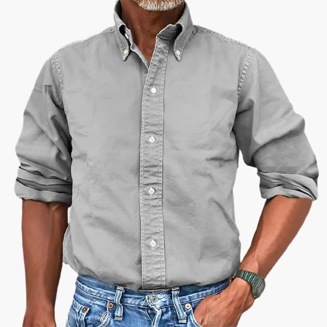 Camisa hombre | diseño manga larga con cierre frontal