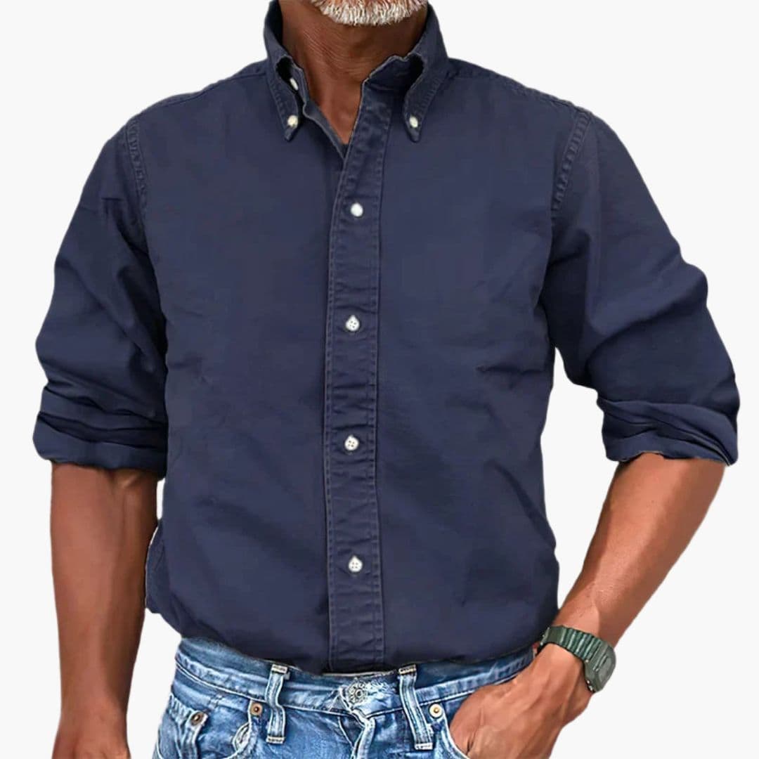 Camisa hombre | diseño manga larga con cierre frontal
