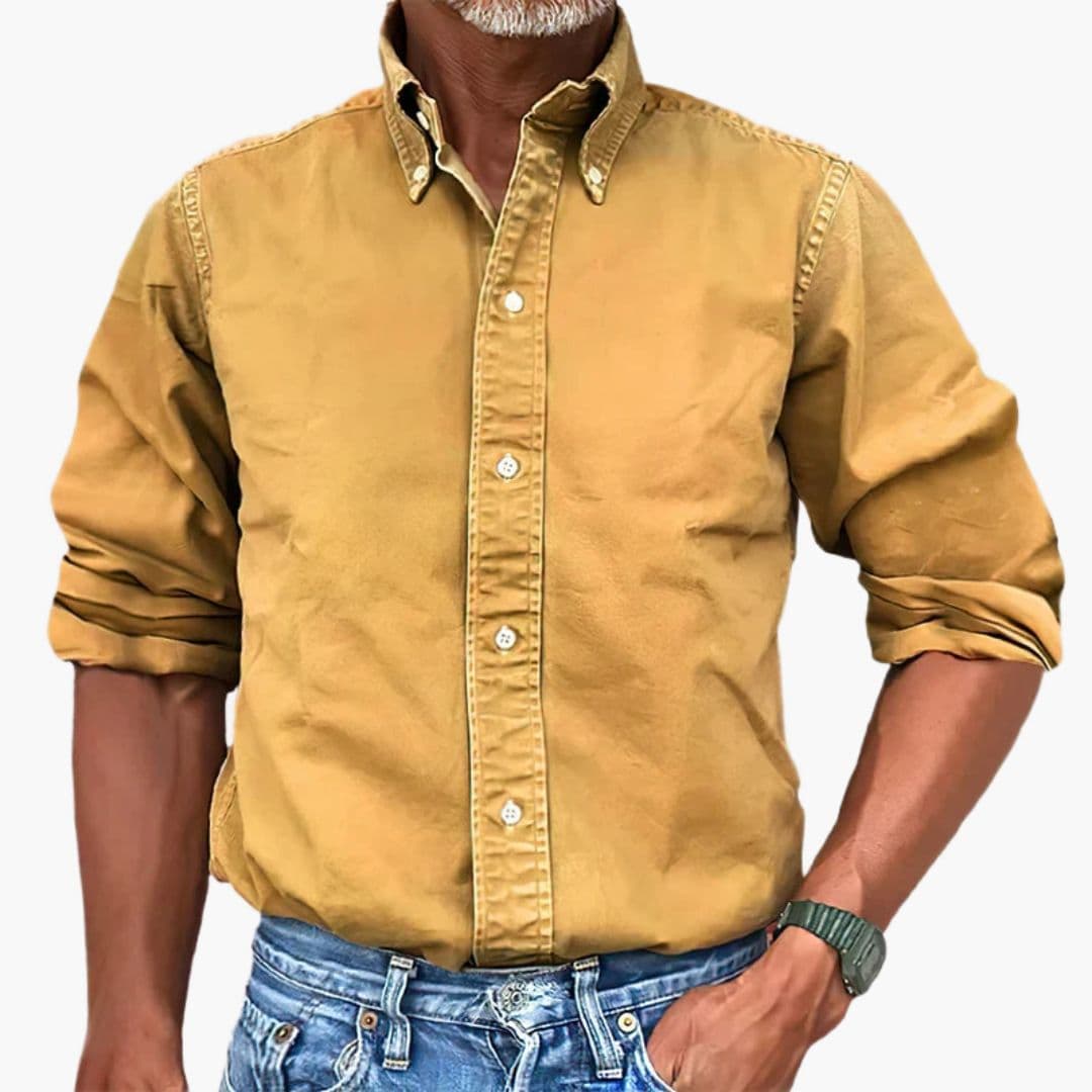 Camisa hombre | diseño manga larga con cierre frontal