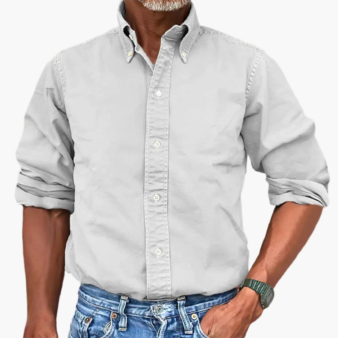 Camisa hombre | diseño manga larga con cierre frontal