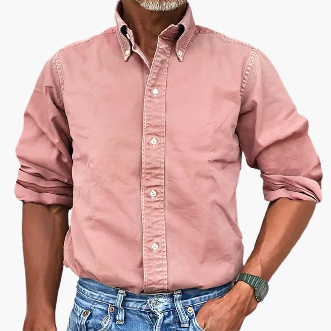Camisa hombre | diseño manga larga con cierre frontal