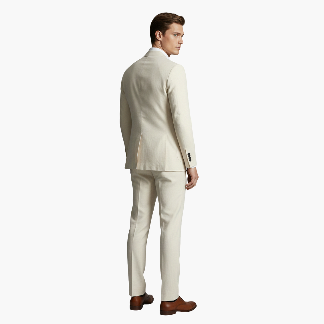 Traje hombre | conjunto dos piezas con solapa y cierre frontal
