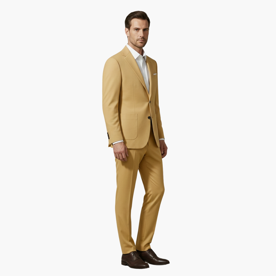 Traje hombre | conjunto dos piezas con solapa y cierre frontal