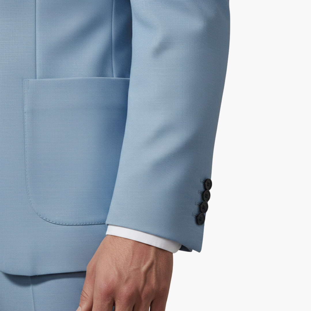 Traje hombre | conjunto dos piezas con solapa y cierre frontal