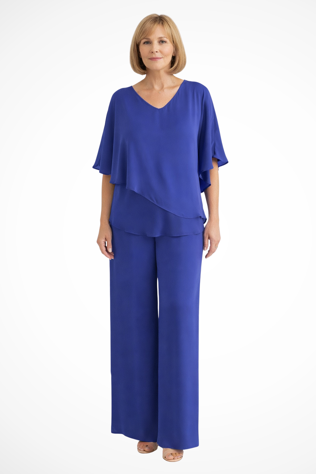 Pantalones Mujer de Pierna Ancha | Conjunto de Dos Piezas