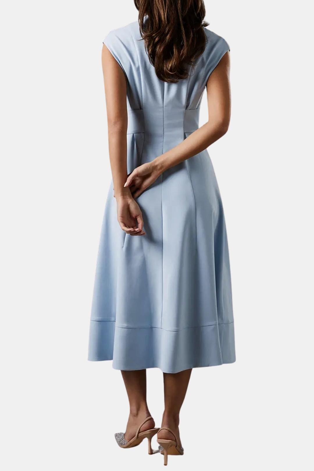 Vestido Mujer Midi | Escote en V con cinturón ajustable en cintura