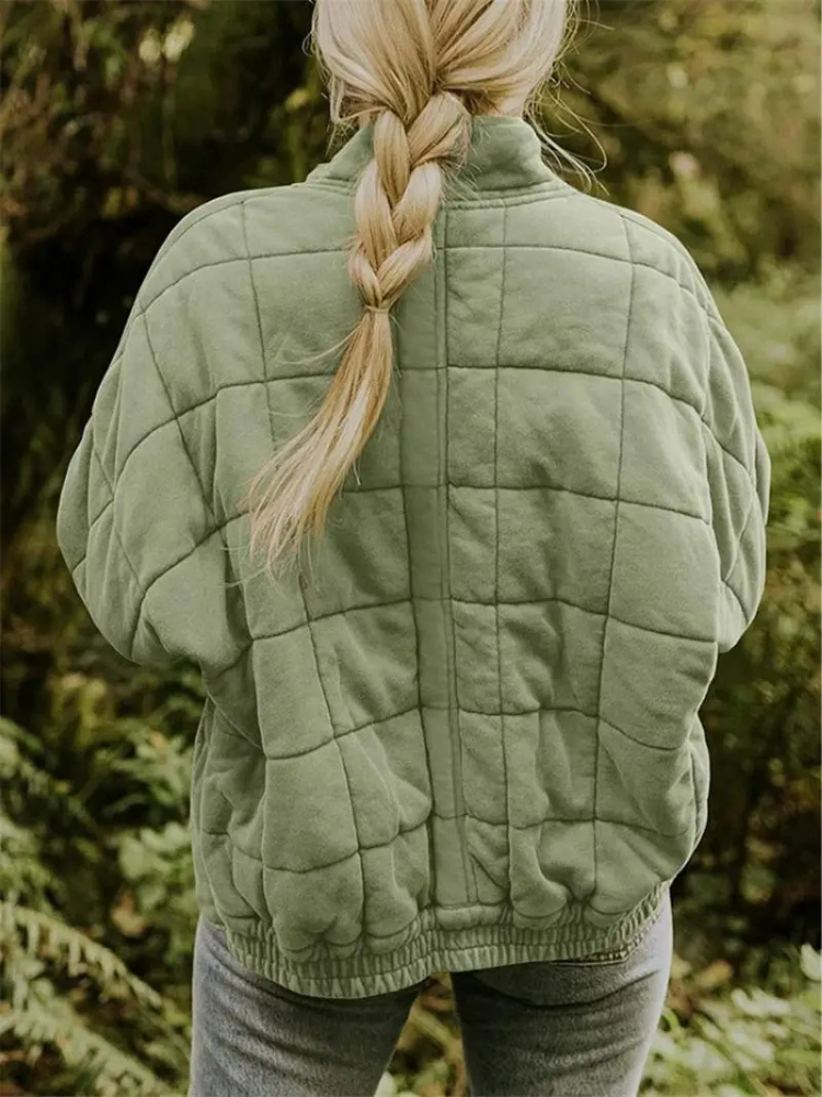 Chaqueta mujer | acolchada con cremallera y bolsillos
