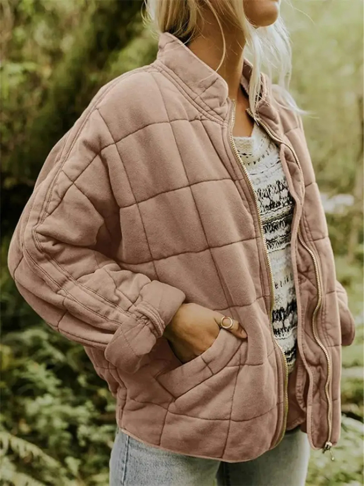 Chaqueta mujer | acolchada con cremallera y bolsillos